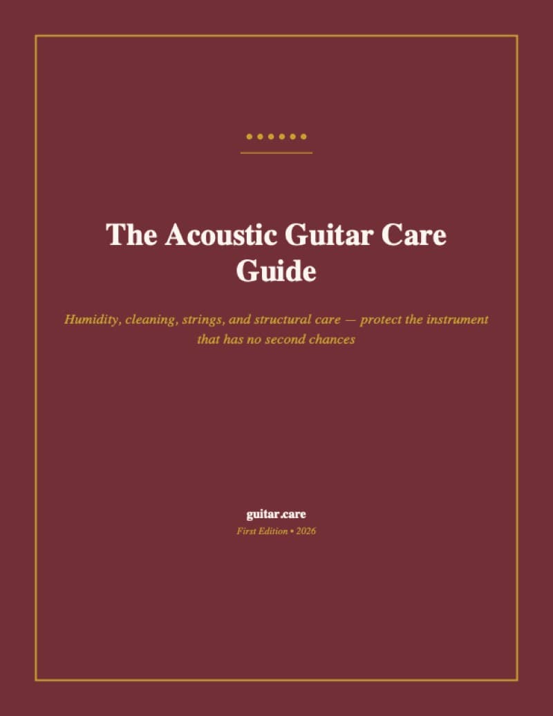 The Acoustic Guitar Care Guide booklet cover