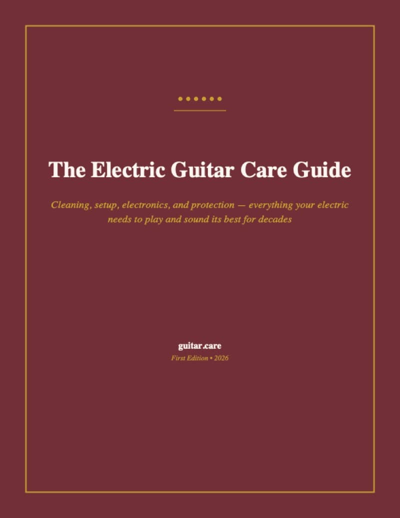 The Electric Guitar Care Guide booklet cover